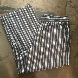 Wide leg linen pants